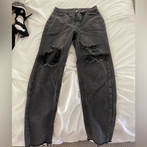 Black ripped jeans